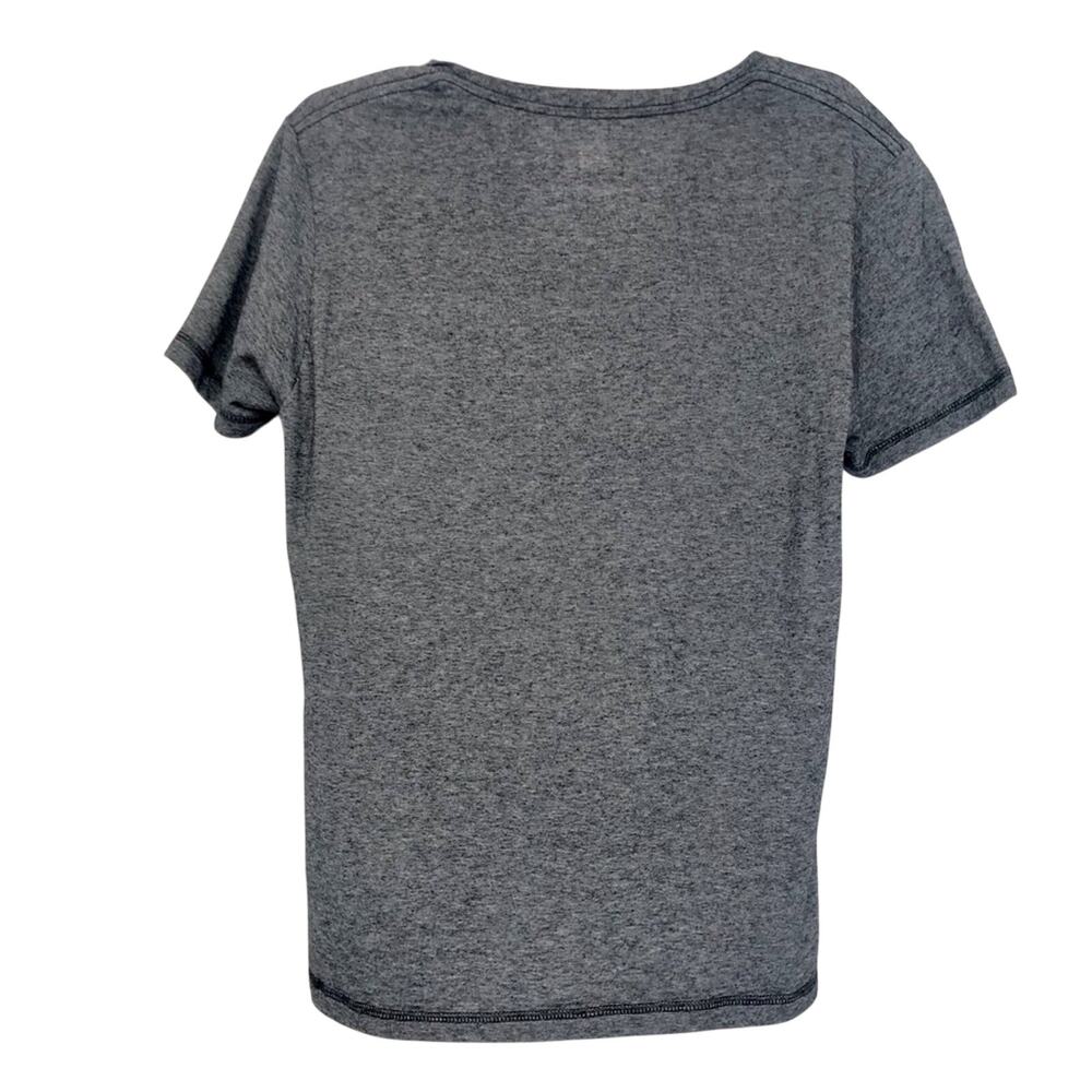 Men's B2 Original Blends Charcoal Black White Slub Knit V Neck T Shirt - Picture 2 of 16